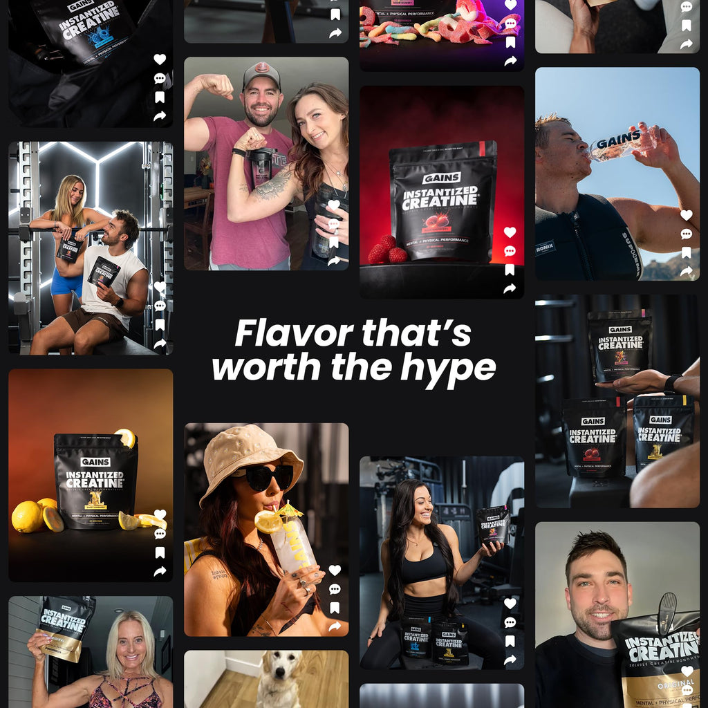 Gains in Bulk Instantized Creatine Monohydrate Powder

