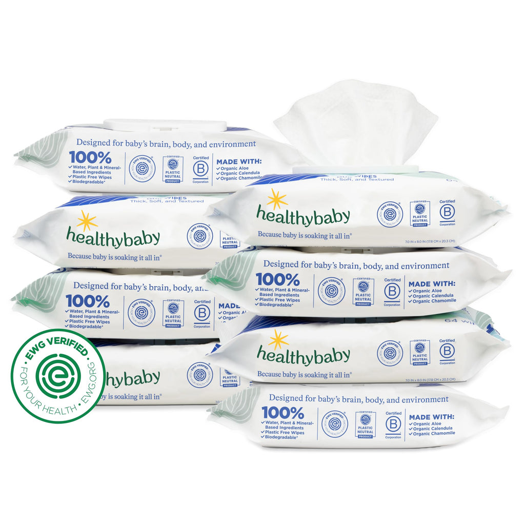 HealthyBaby Wet Wipes | EWG Verified Unscented

