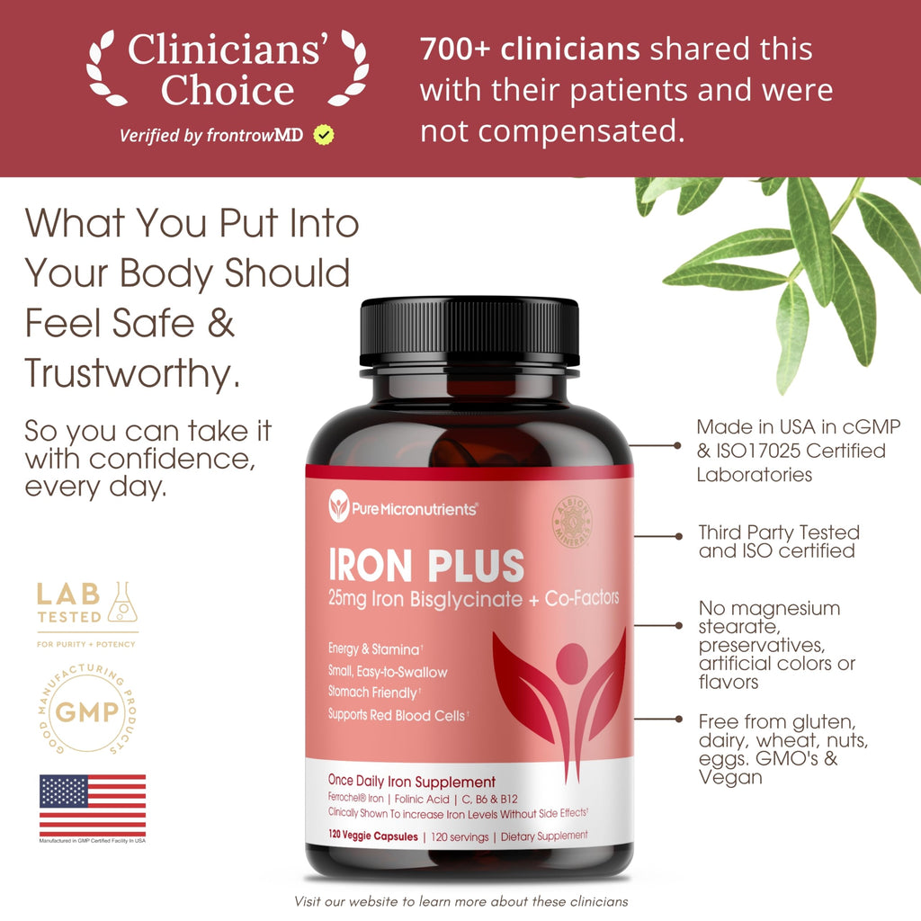 Iron Supplement for Women | Chelated Iron Bisglycinate

