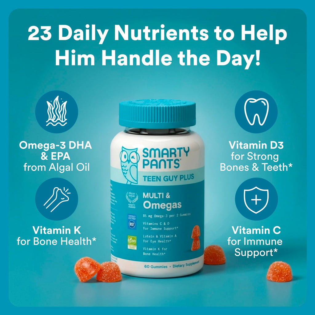 SmartyPants Teen Guy Multivitamin Gummies with Omegas

