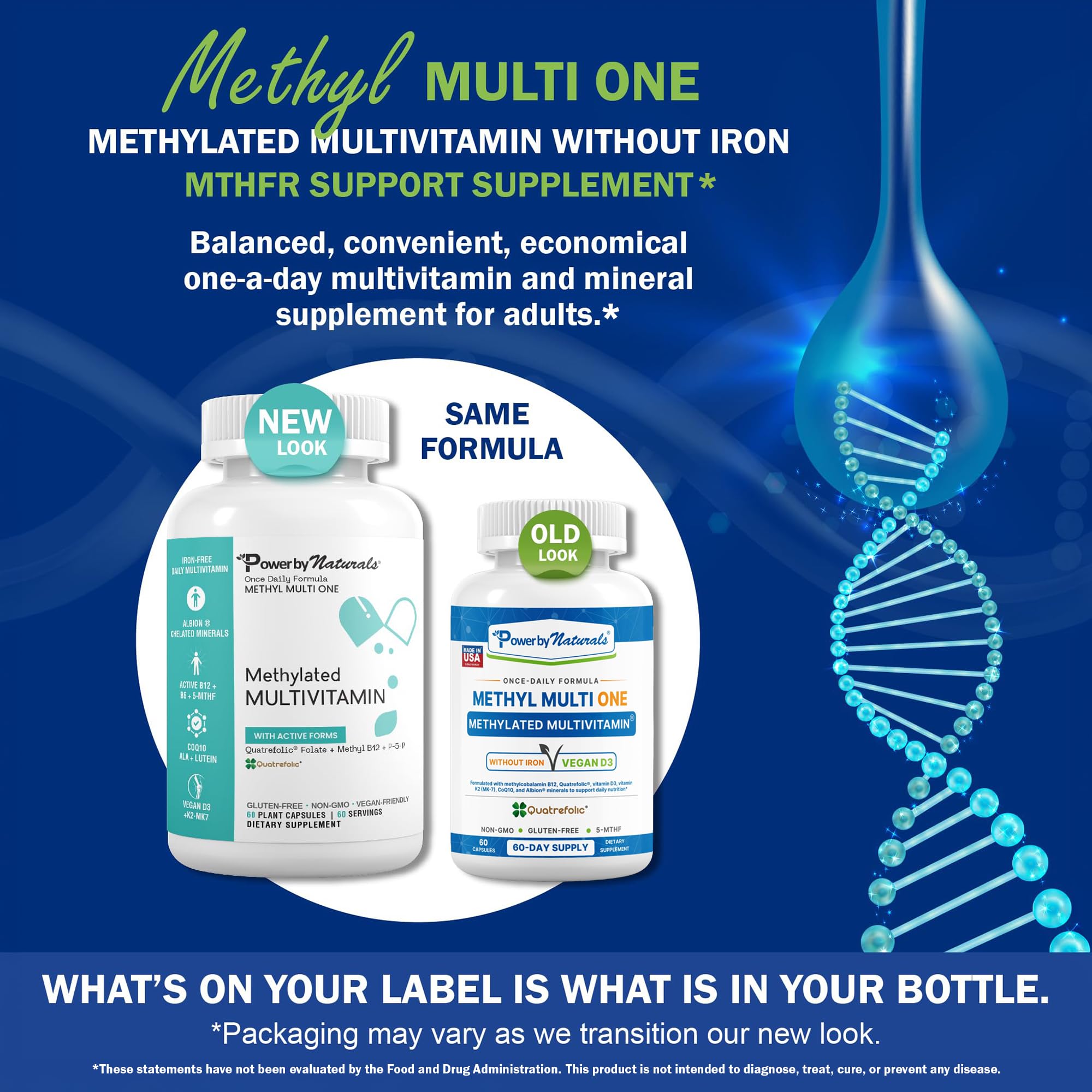 Power By Naturals Methyl Multi One Iron-Free Multi-Vitamin

