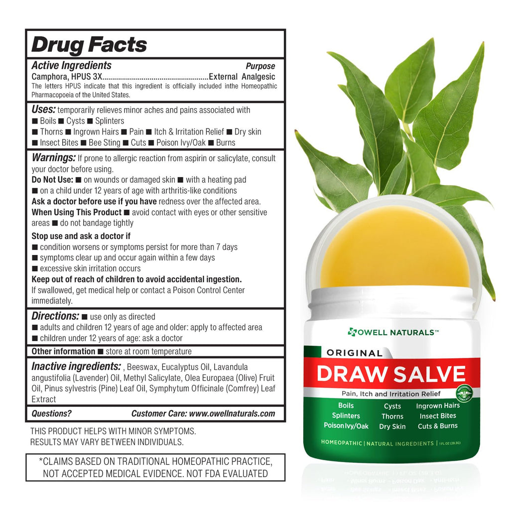 Owell Naturals Drawing Salve Multipurpose Ointment

