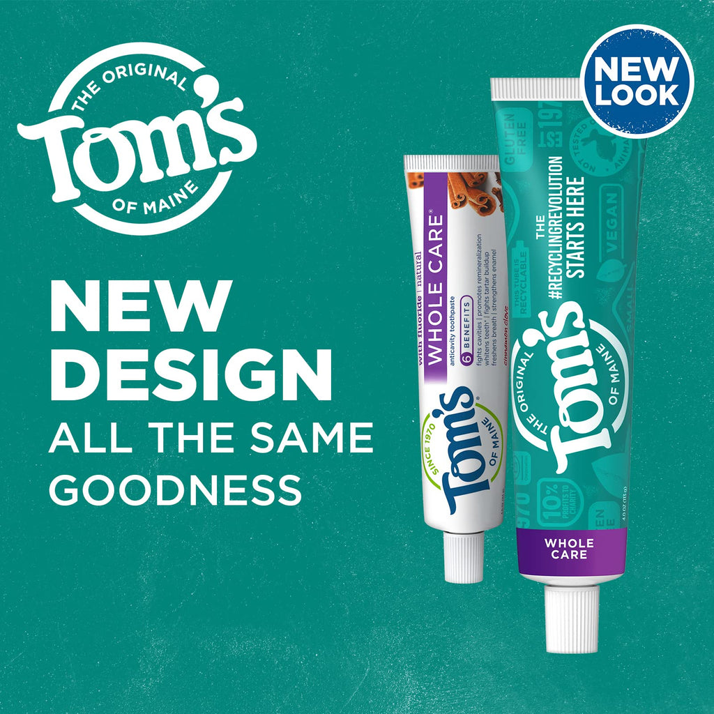 Tom's of Maine Whole Care Natural Fluoride Toothpaste

