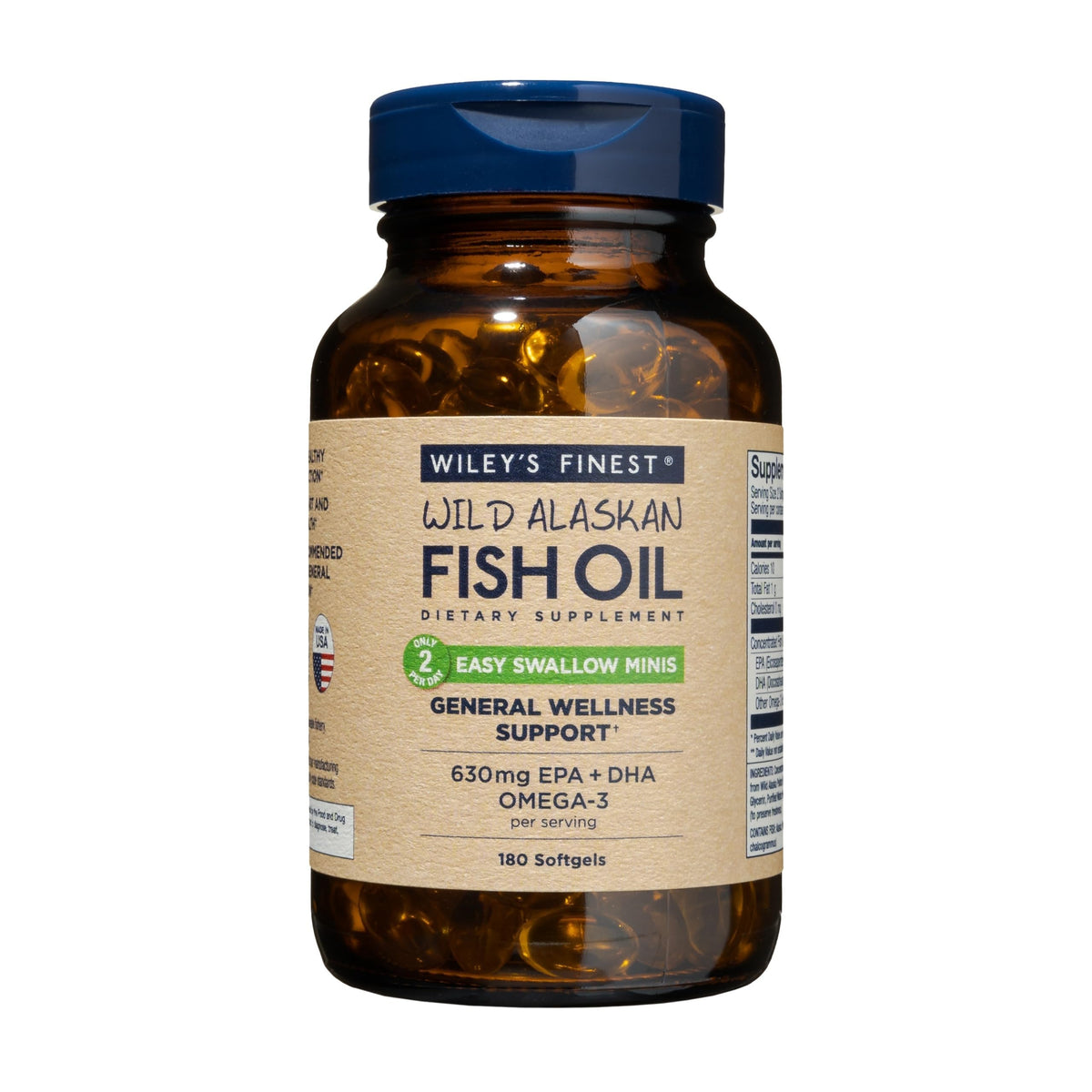 Wiley’s Easy Swallow Minis Wild Alaskan Fish Oil Omega-3