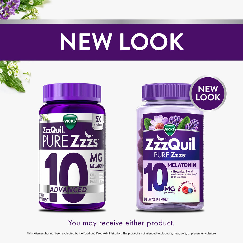 ZzzQuil PURE Zzzs Melatonin Gummies Berry | Chamomile

