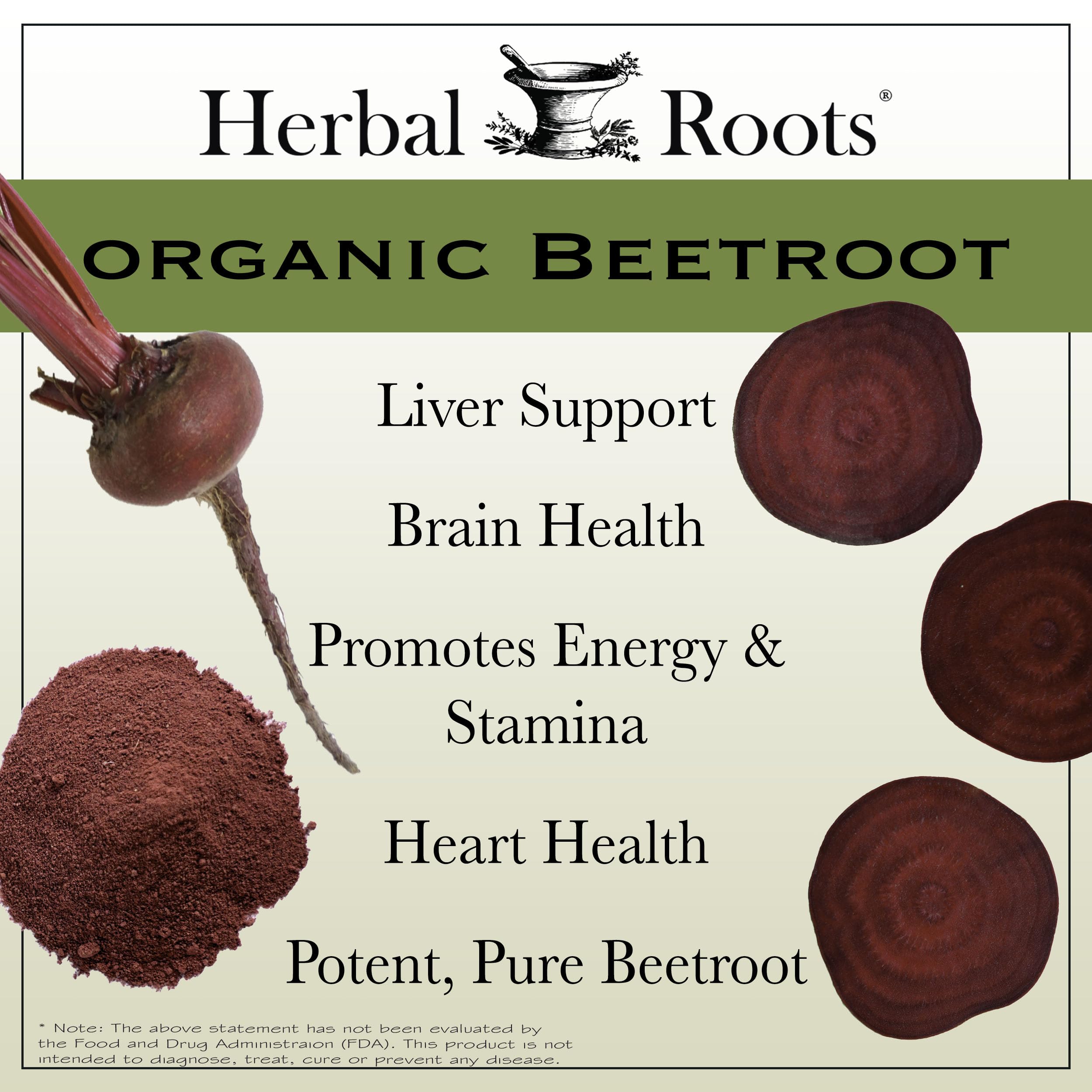Beet Root Dietary Supplement by Herbal Roots | Quality Tested

