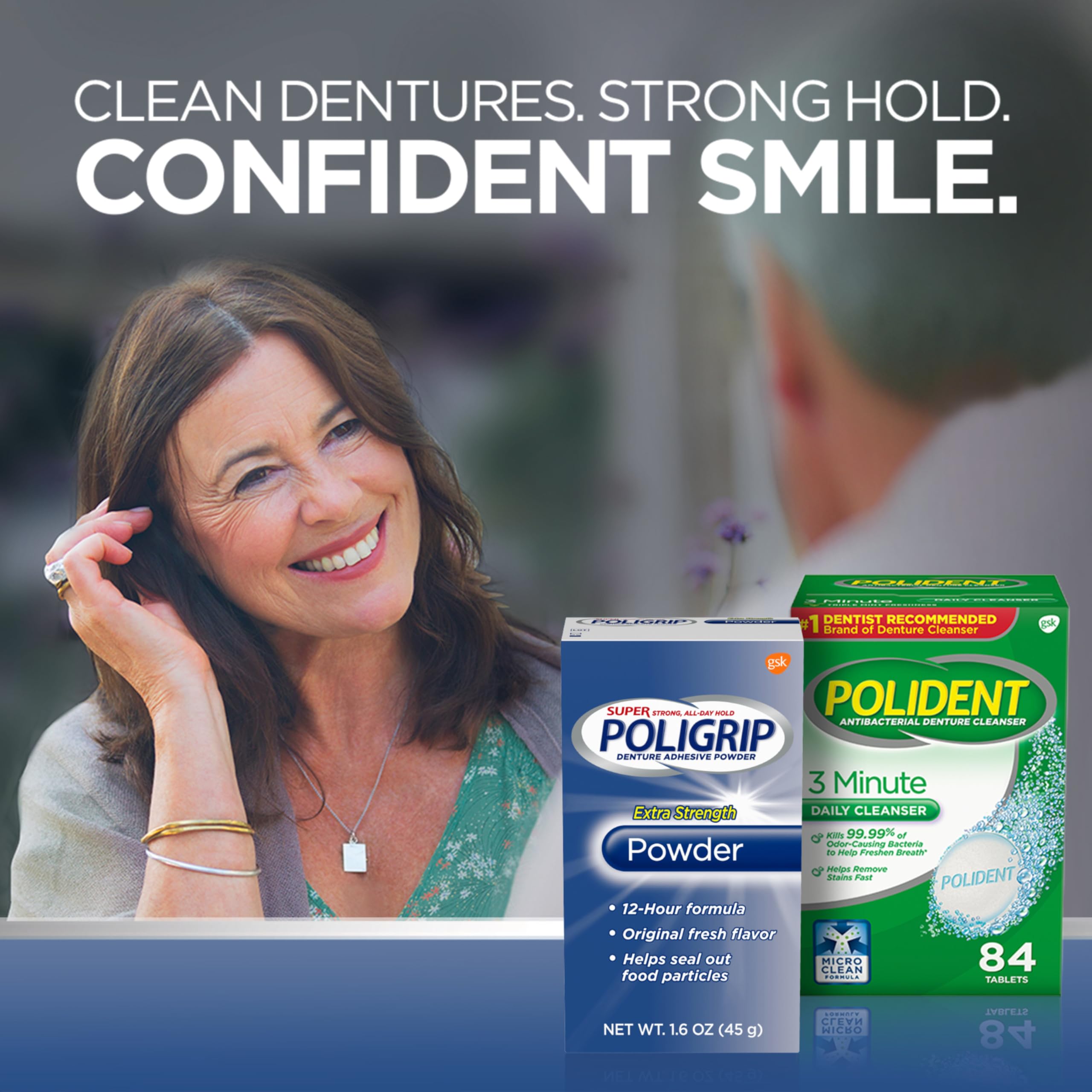 Poligrip Denture Adhesive Powder for Dentures

