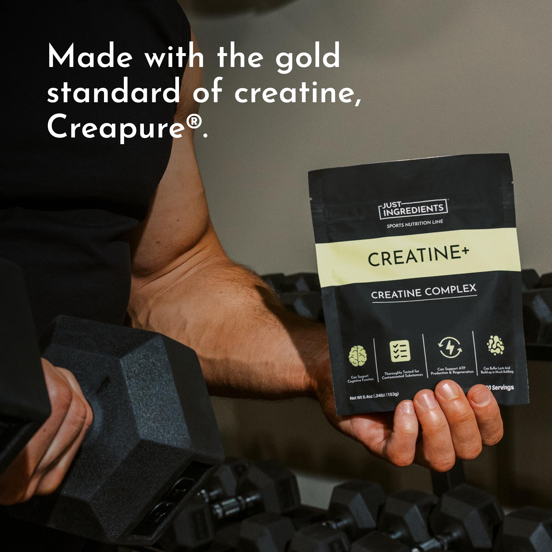 JUST INGREDIENTS Creatine Monohydrate | Pure Performance

