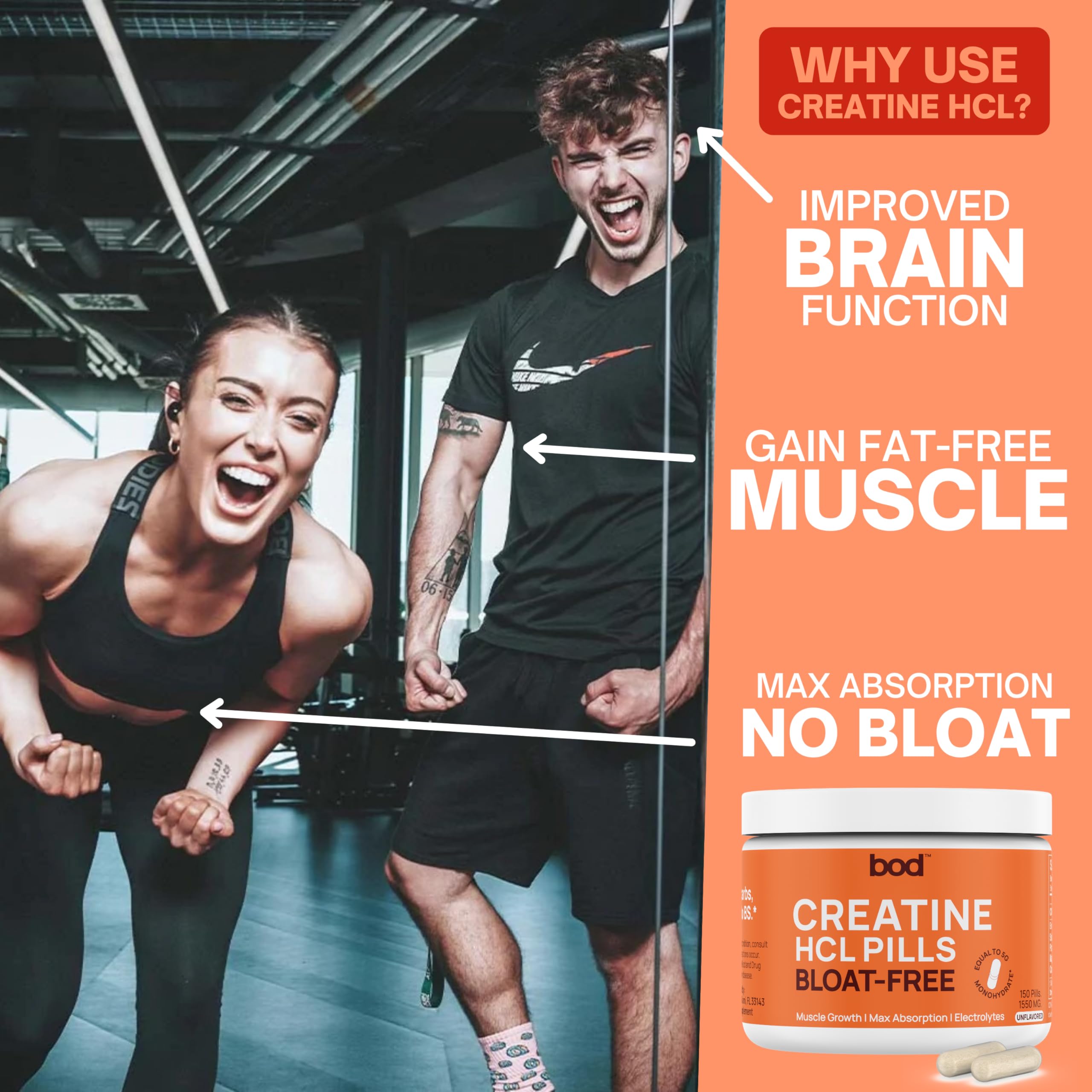 BOD Creatine Capsules | Daily Athletic Supplement

