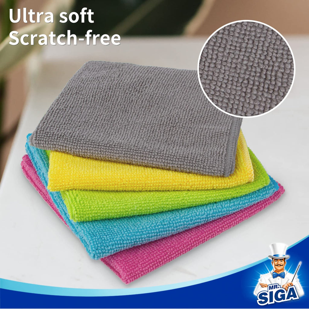 MR.SIGA Microfiber Cleaning Cloths for All-Purpose Cleaning


