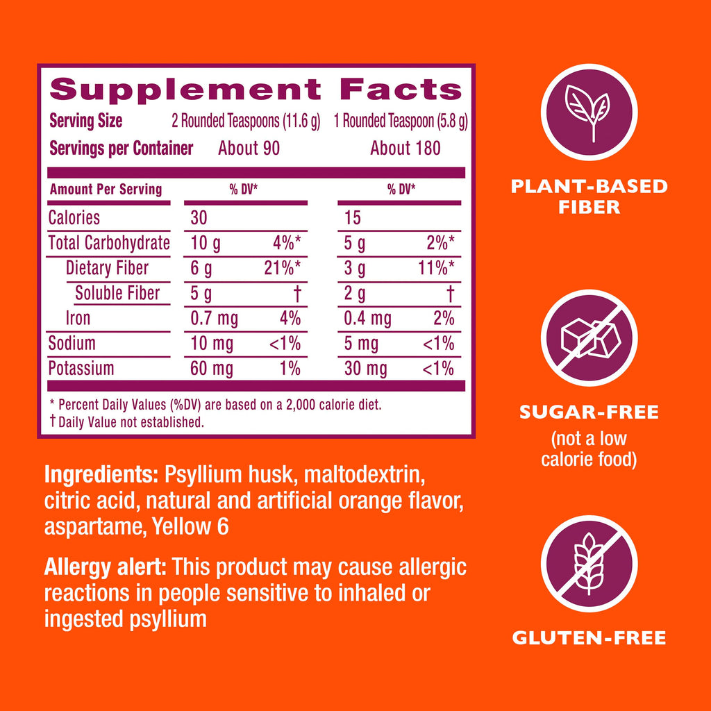 Metamucil Psyllium Husk Fiber Supplement - Digestive Health

