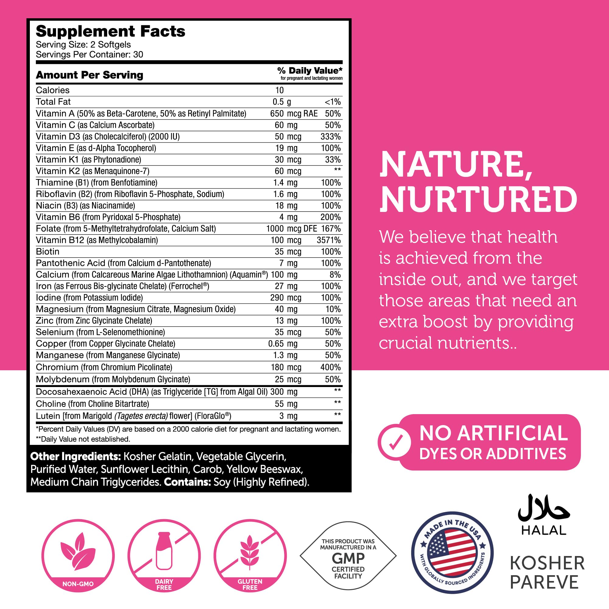 Zahler Prenatal +DHA 300 Prenatal Vitamin

