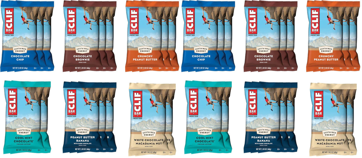 CLIF BAR Energy Bars - Plant-Based, Non-GMO with Organic Oats
