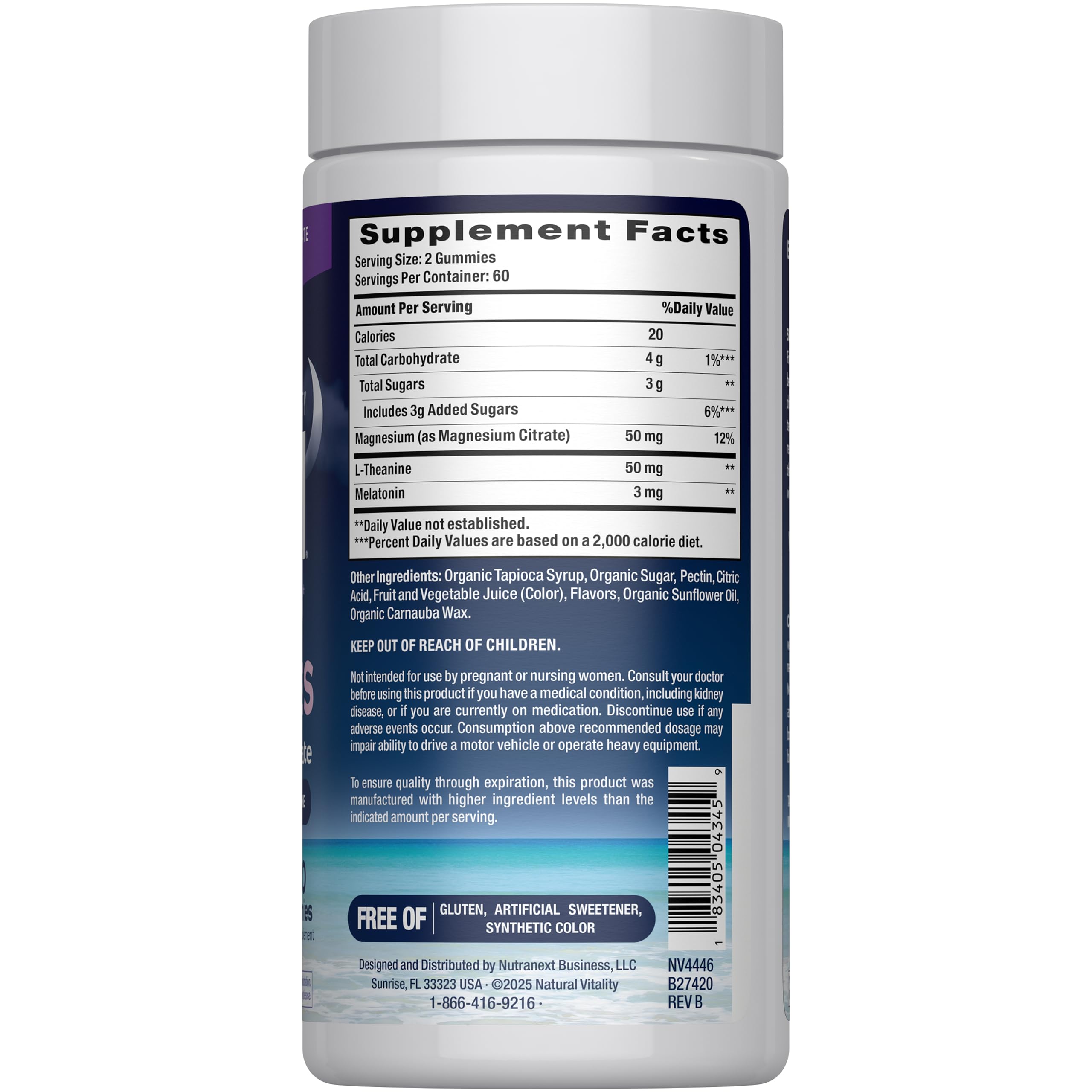 Natural Vitality Sleep Gummies – Magnesium & L-Theanine


