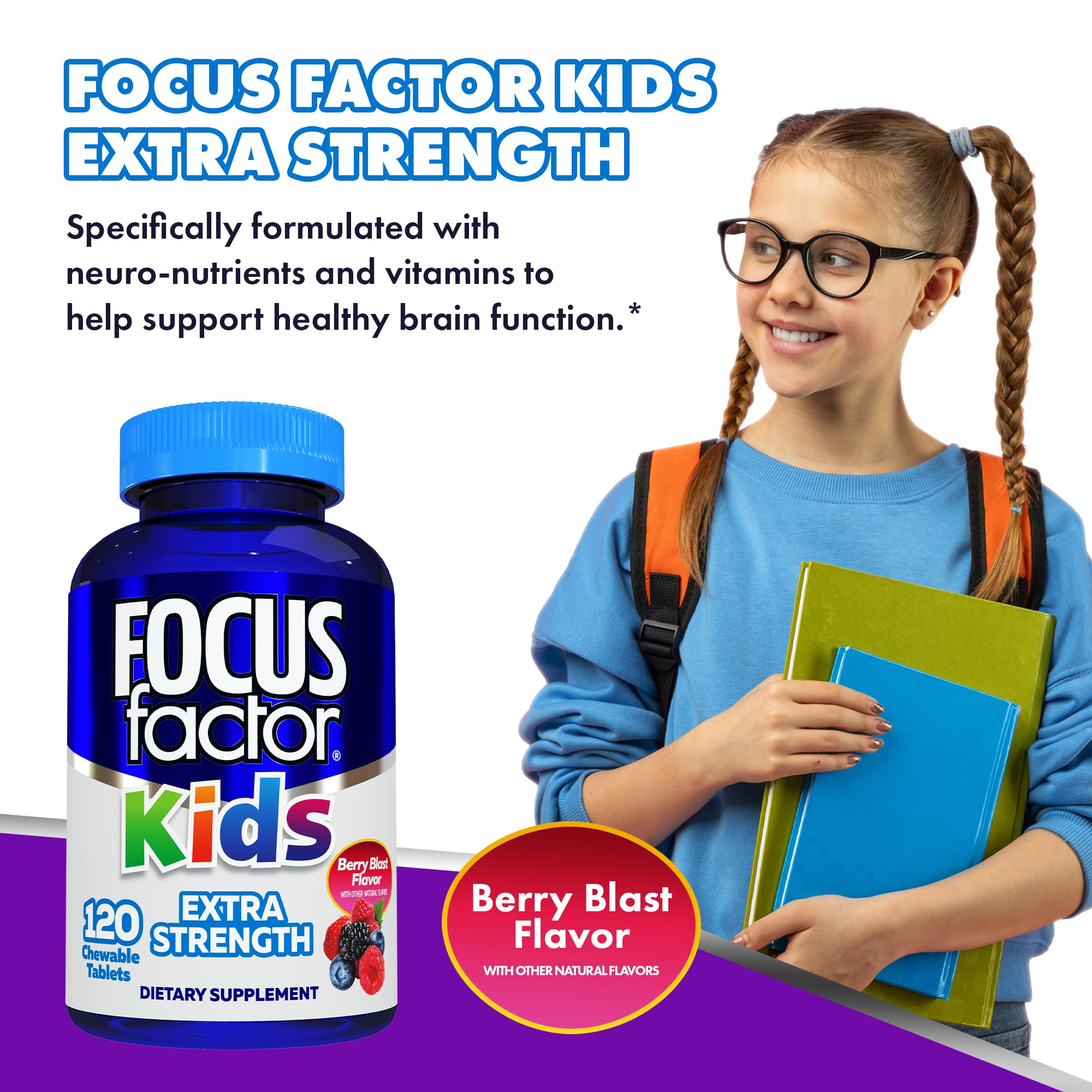 Focus Factor Kids Brain Health Chewables - Extra Strength

