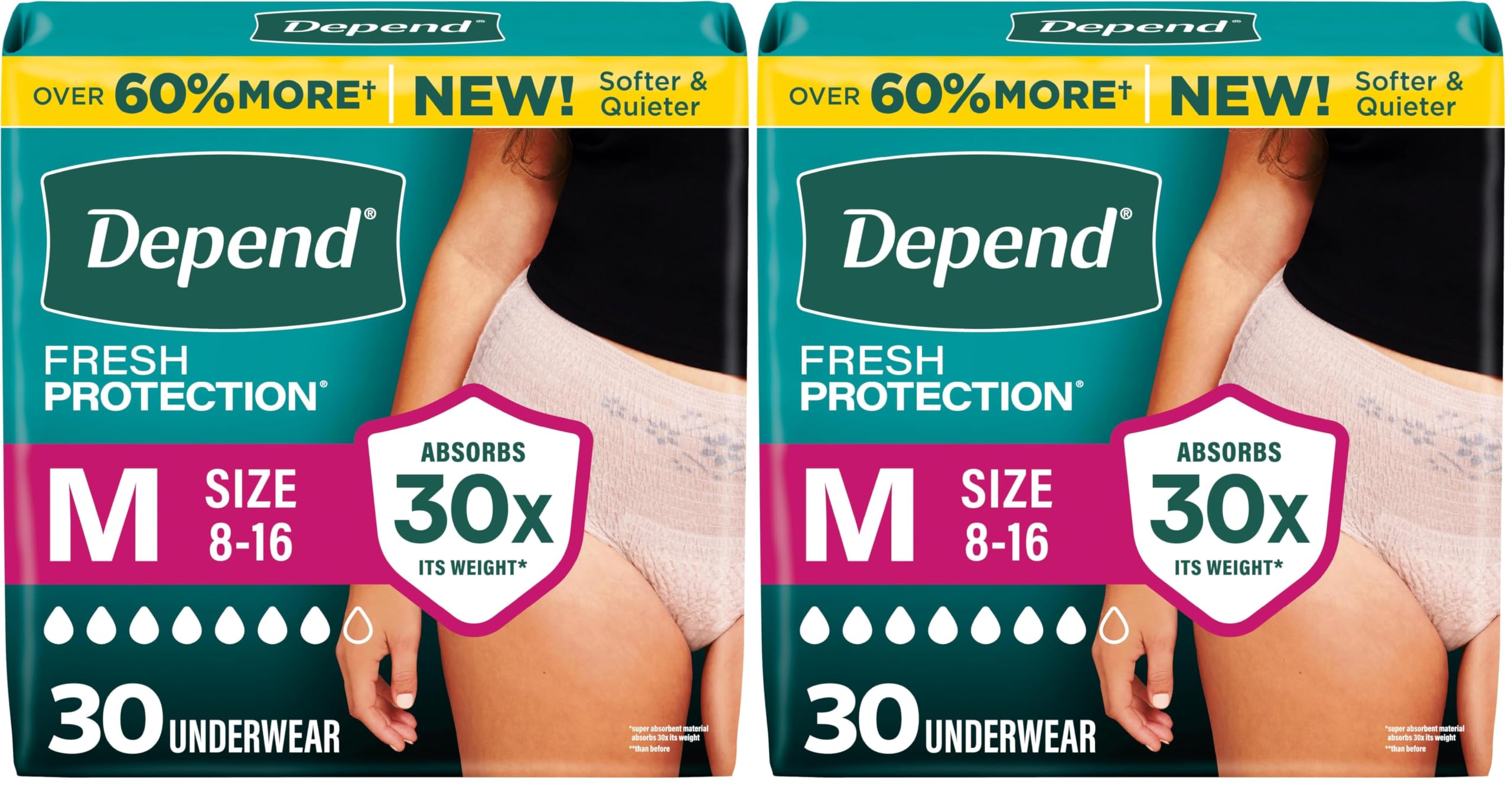 Depend Fresh Protection Women's Incontinence Underwear Maximum Absorbency