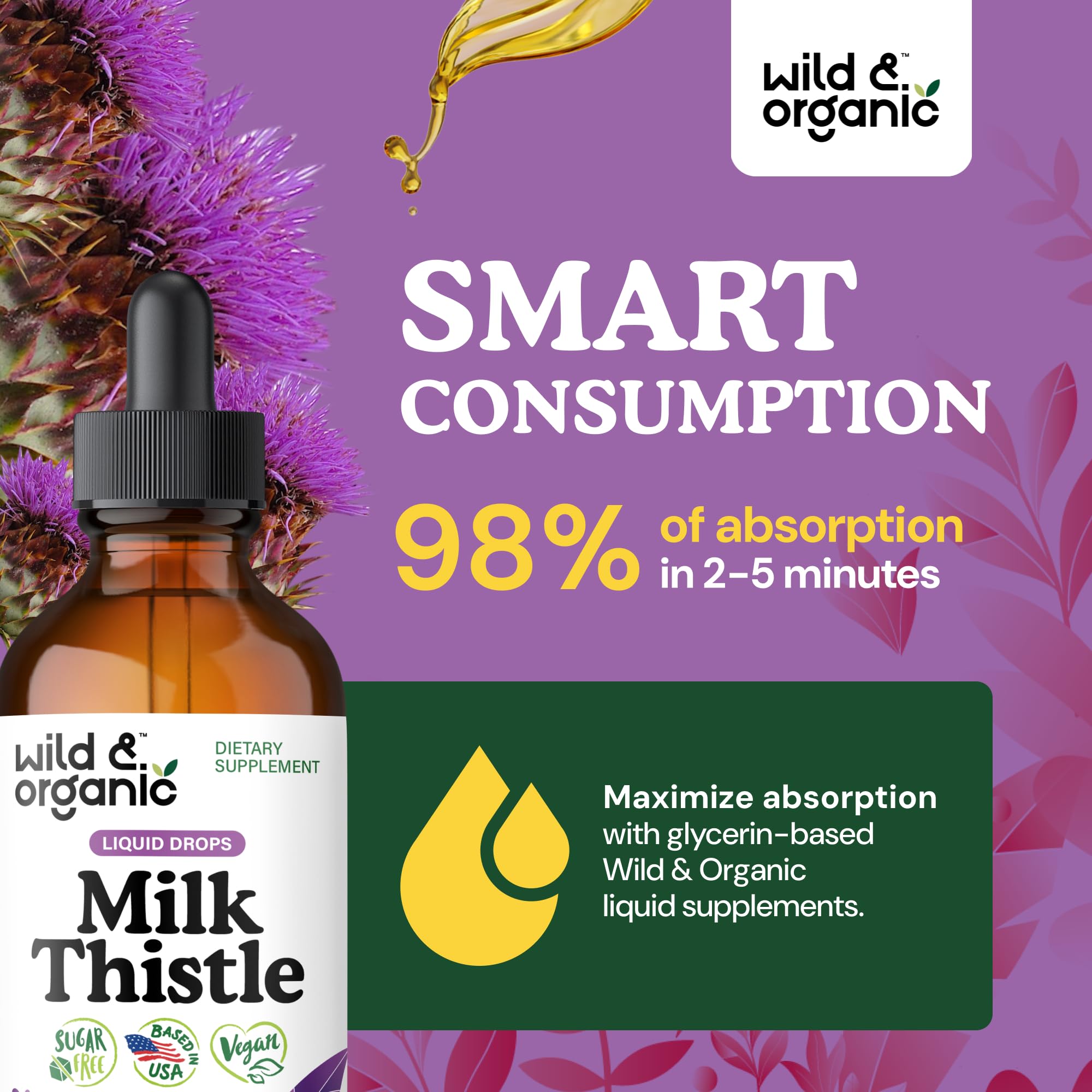 Milk Thistle Liquid Drops – Wild & Organic Liver Support

