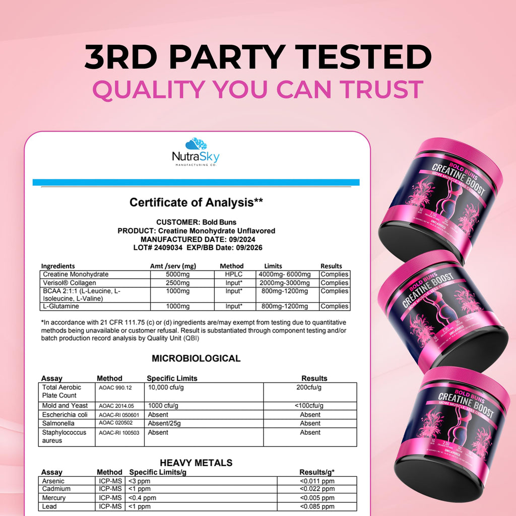 Creatine for Women - Bold Buns with Collagen & BCAA

