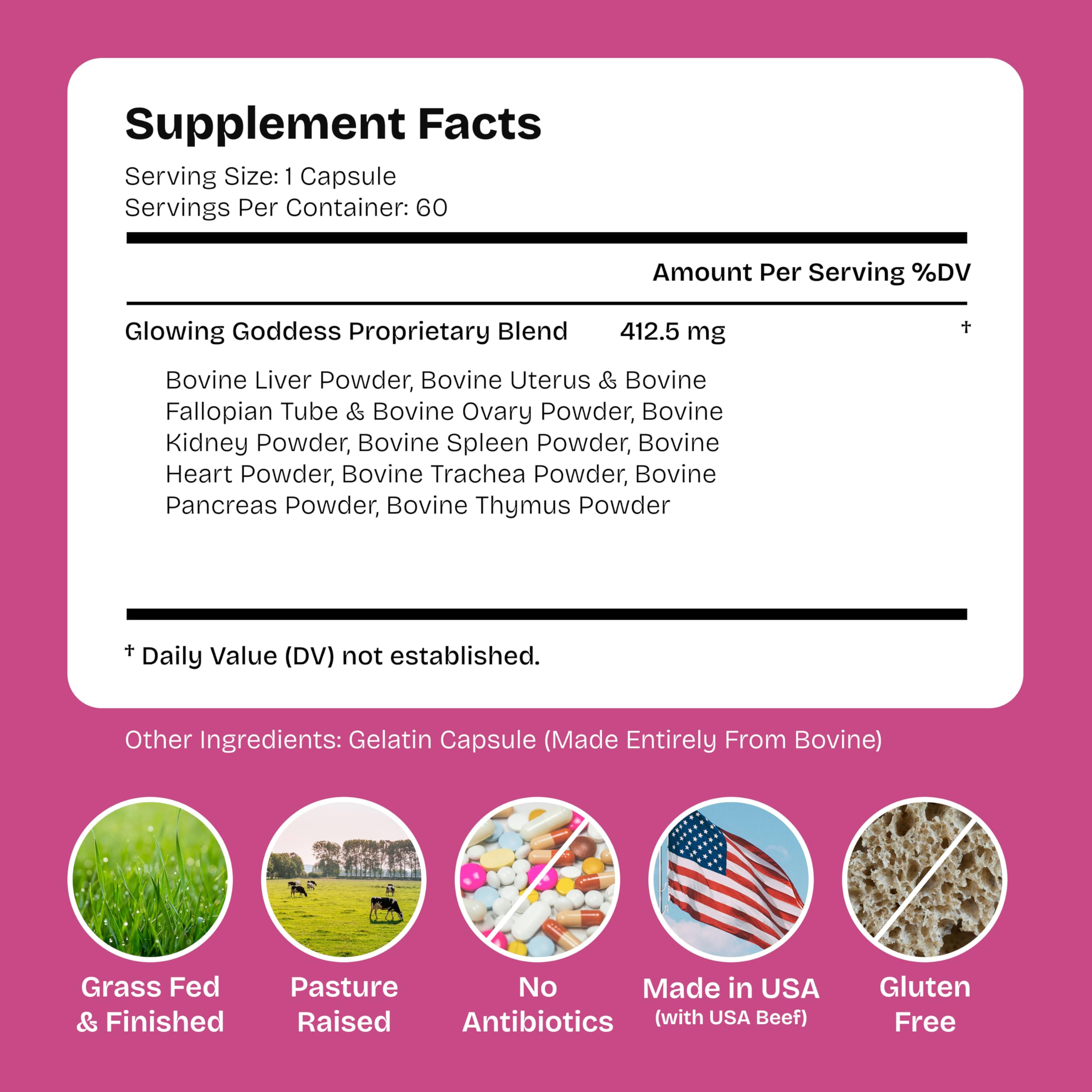 Beef Organ Superfood for Women – Grass-Fed USA | 3rd-Party Tested

