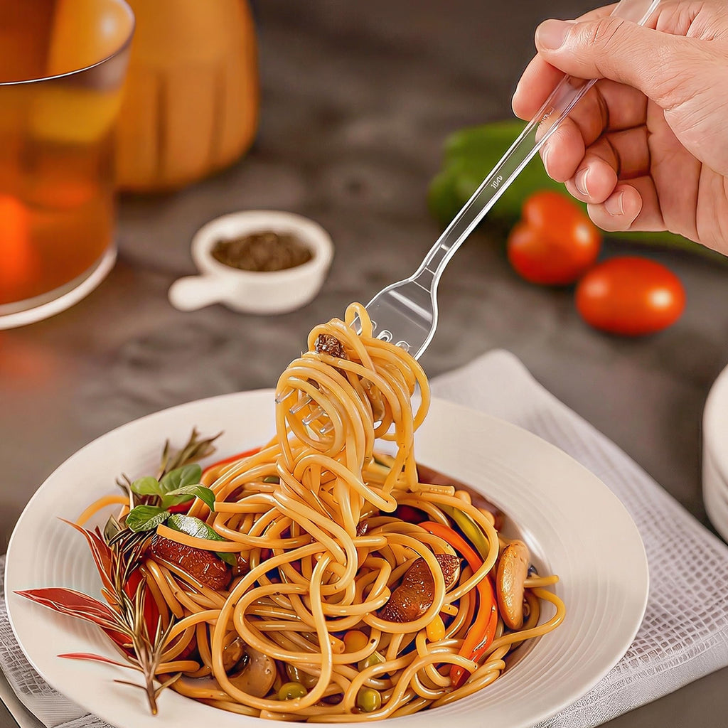 BYSNOW Disposable Plastic Cutlery Set BPA-Free


