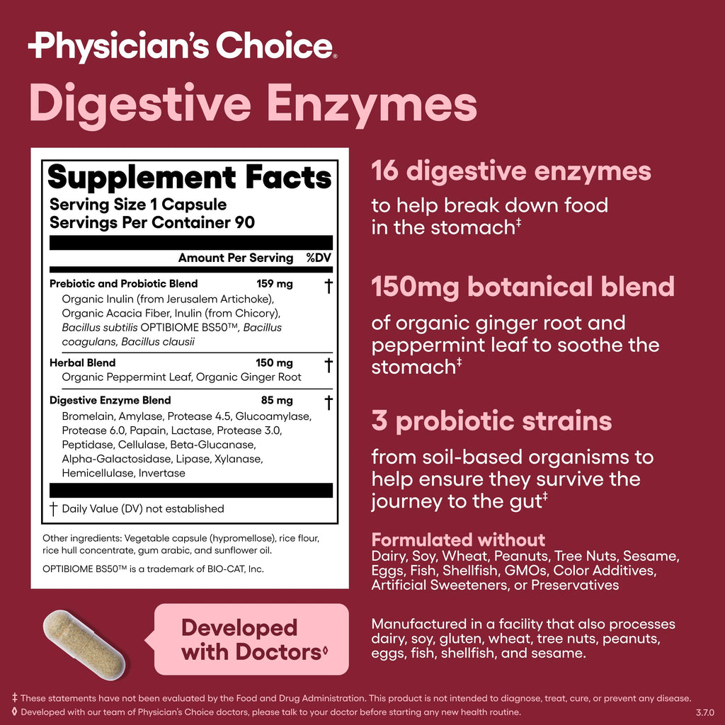 Physician's Choice Digestive Enzymes with Probiotics

