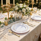 Disposable Plastic Plates with Rim for Parties

