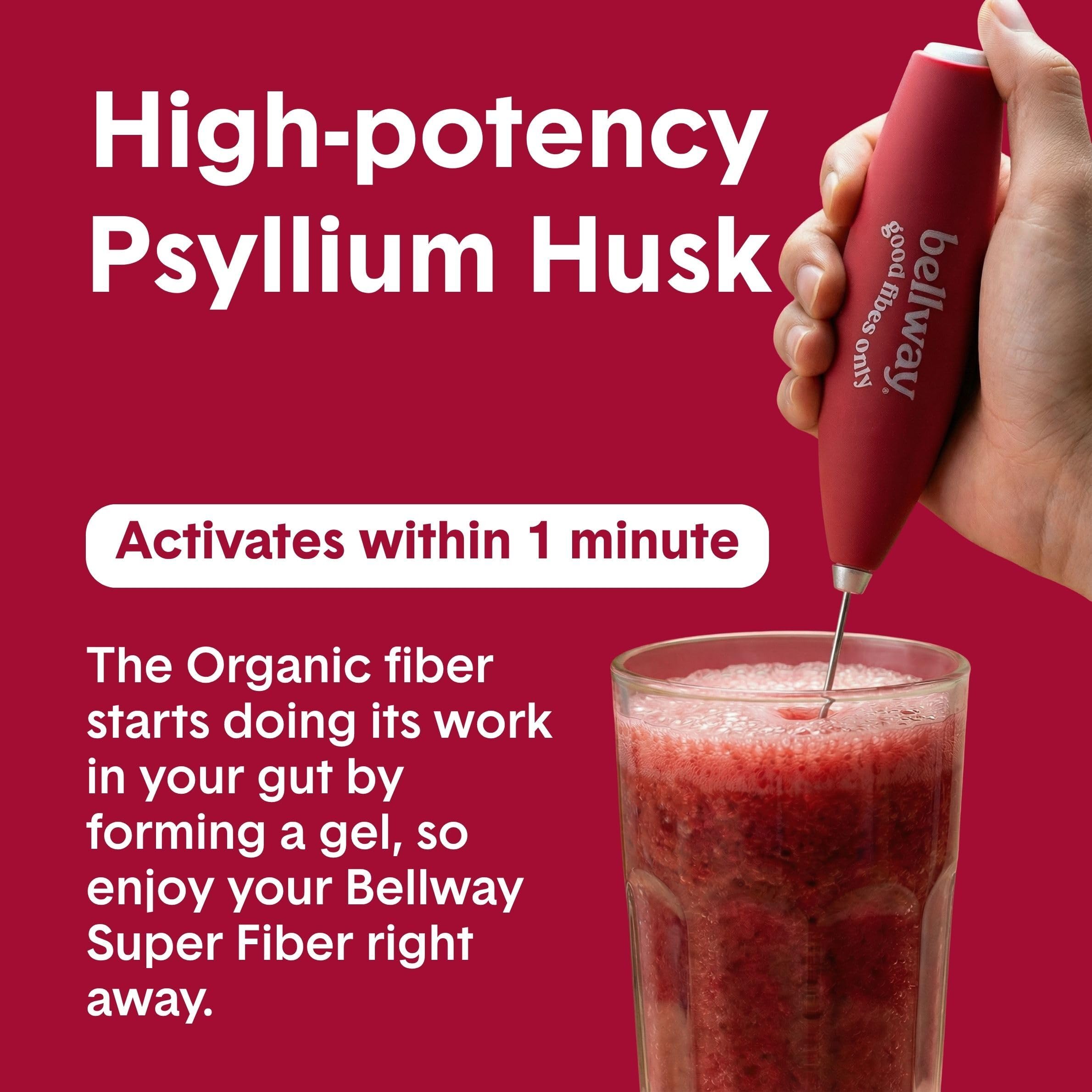 Bellway Organic Psyllium Fiber Powder - Prebiotic Sugar Free

