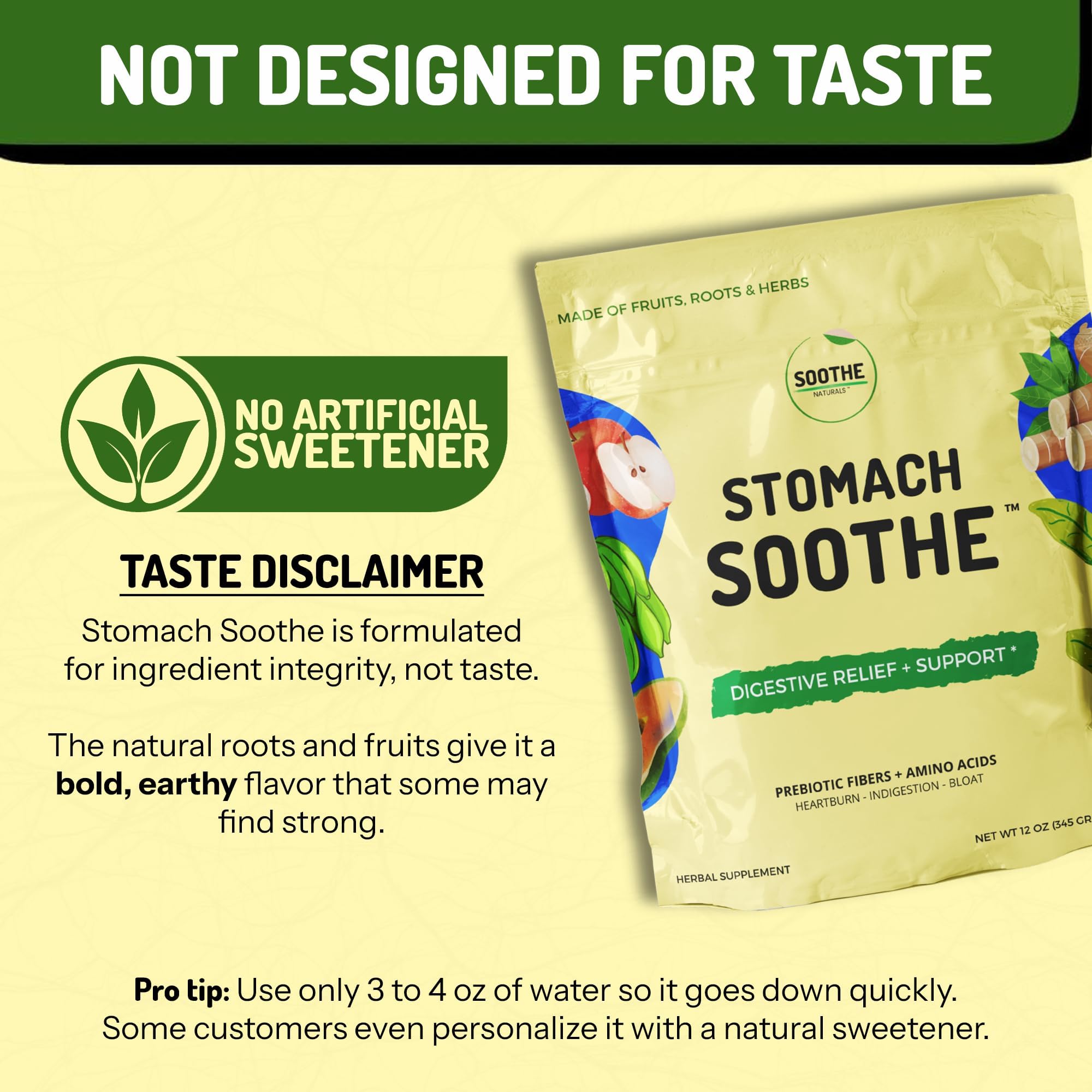 Soothe Naturals Acid Reflux Powder for Gut Health

