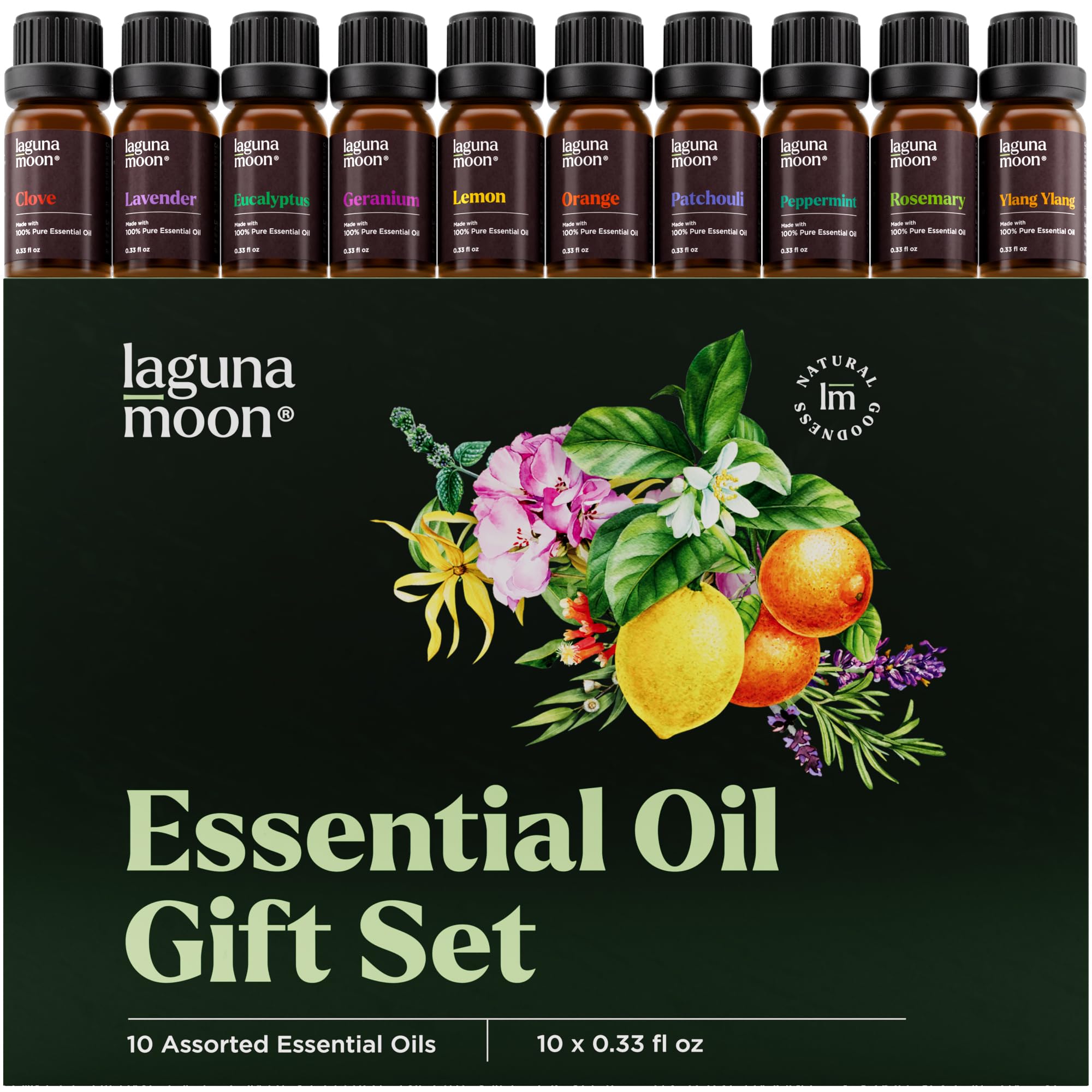 Lagunamoon Essential Oils Set for Diffusers and Aromatherapy