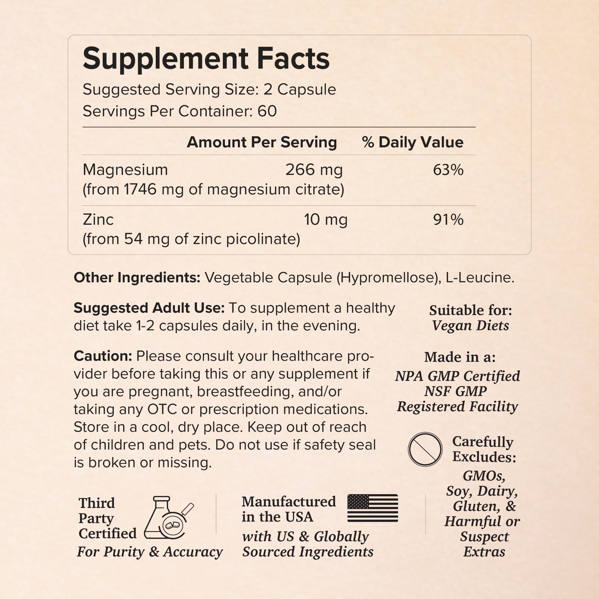 Rootcha Magnesium & Zinc Complex Supplement

