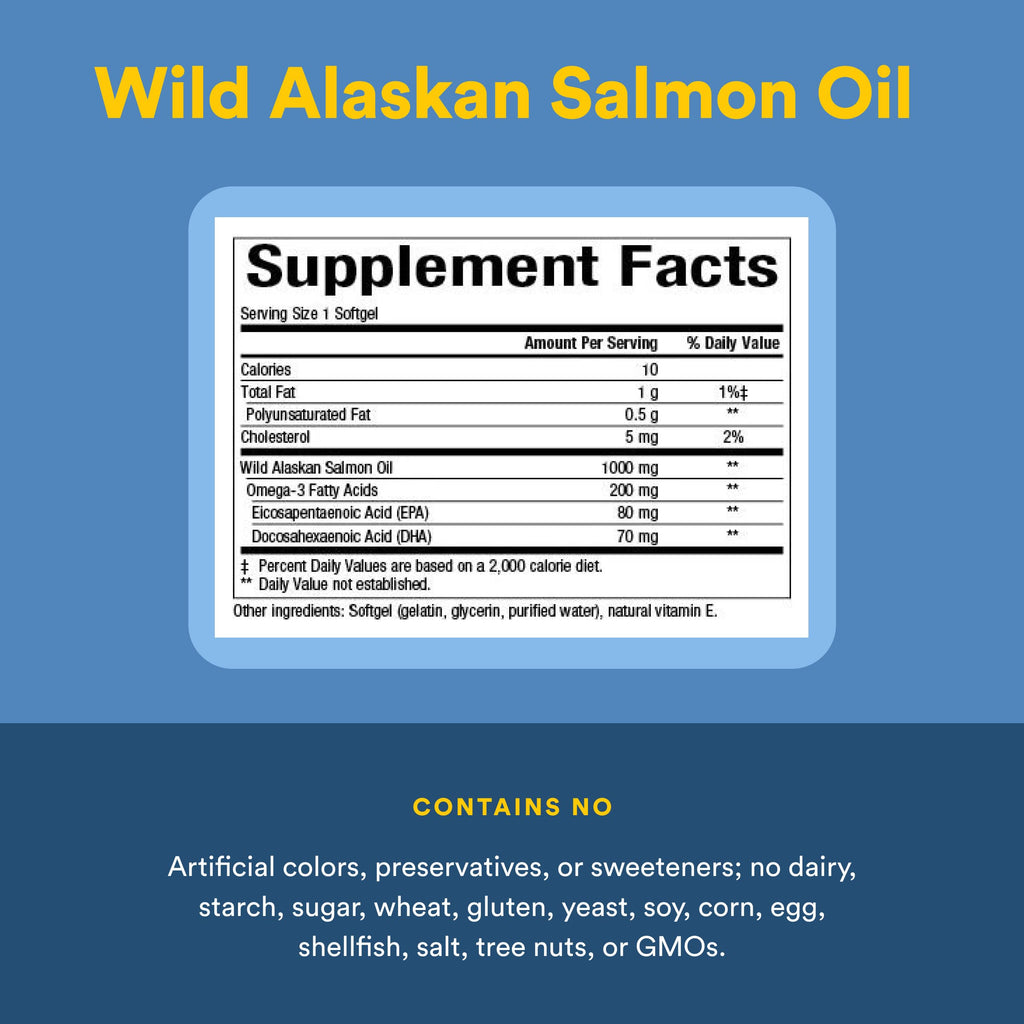 Natural Factors Wild Alaskan Salmon Oil Omega-3 EPA DHA

