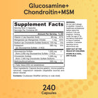 Jarrow Formulas Glucosamine Chondroitin MSM Capsules for Joints

