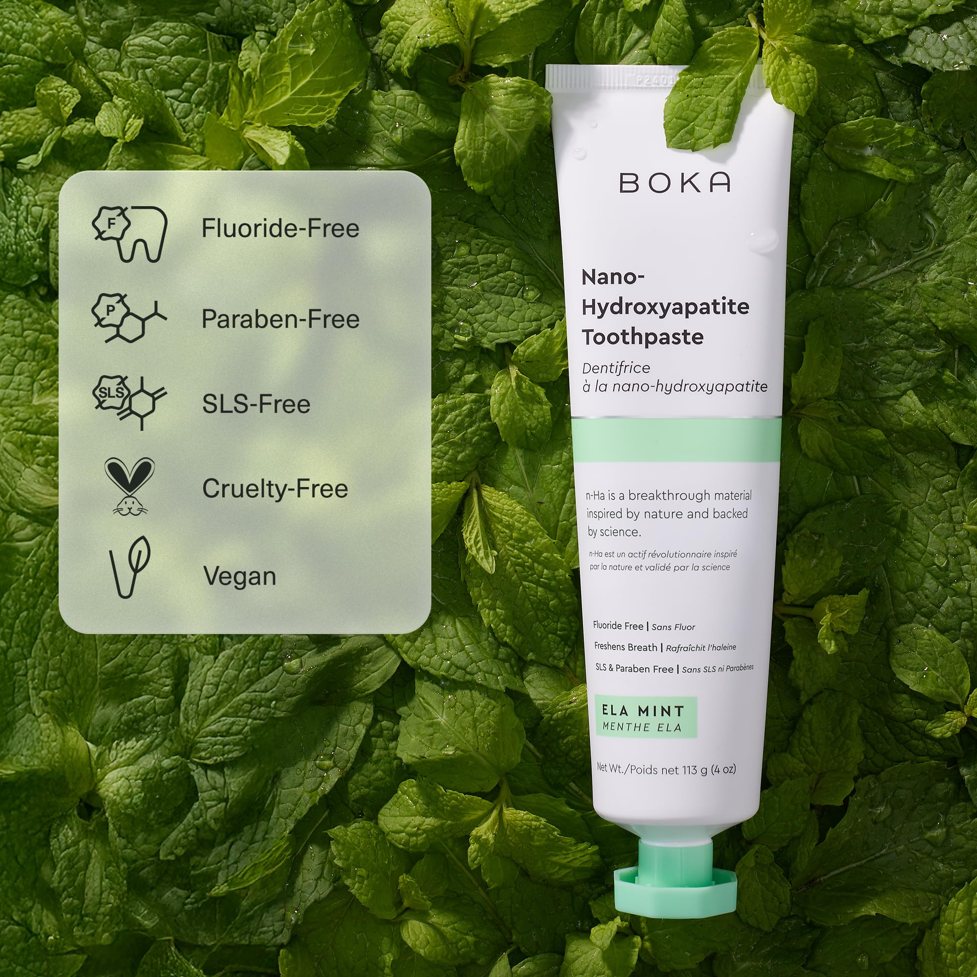 Boka Nano Hydroxyapatite Toothpaste | Fluoride-Free

