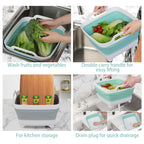 Collapsible Dishpan with Drain Plug – Portable Wash Basin

