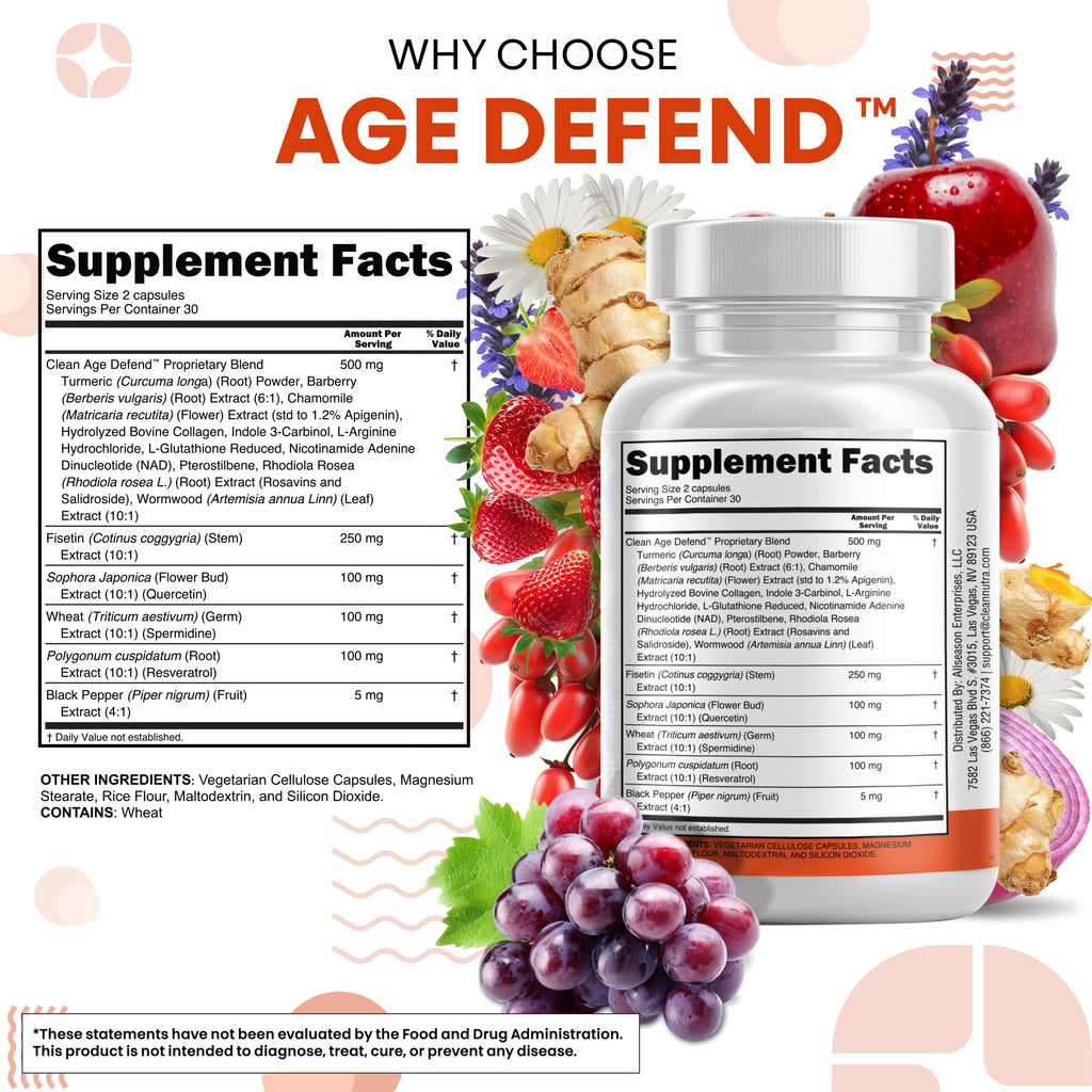 Clean Nutra Longevity Capsules | Cellular Health

