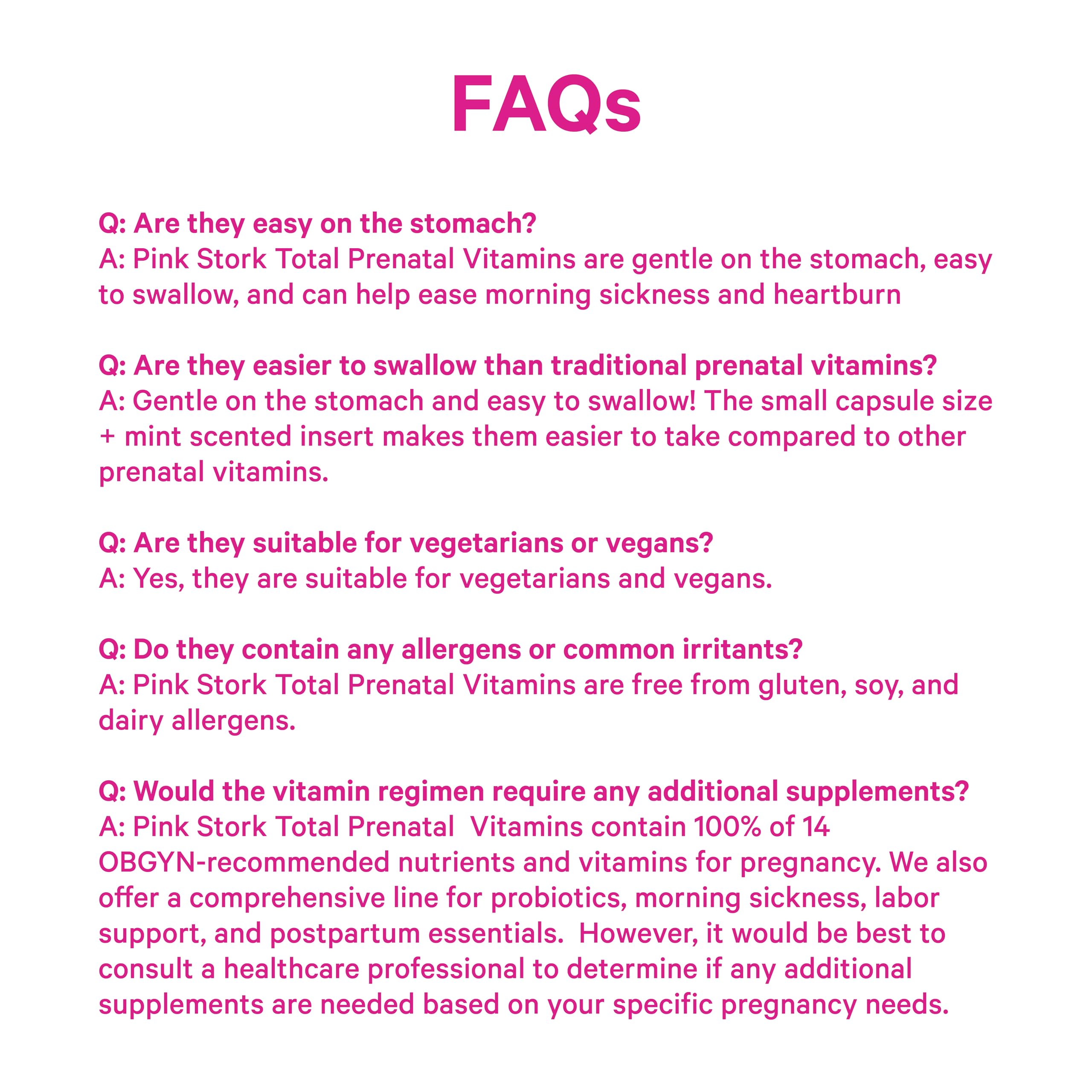 Pink Stork Total Prenatal Vitamins with Vegan DHA | Clean Label

