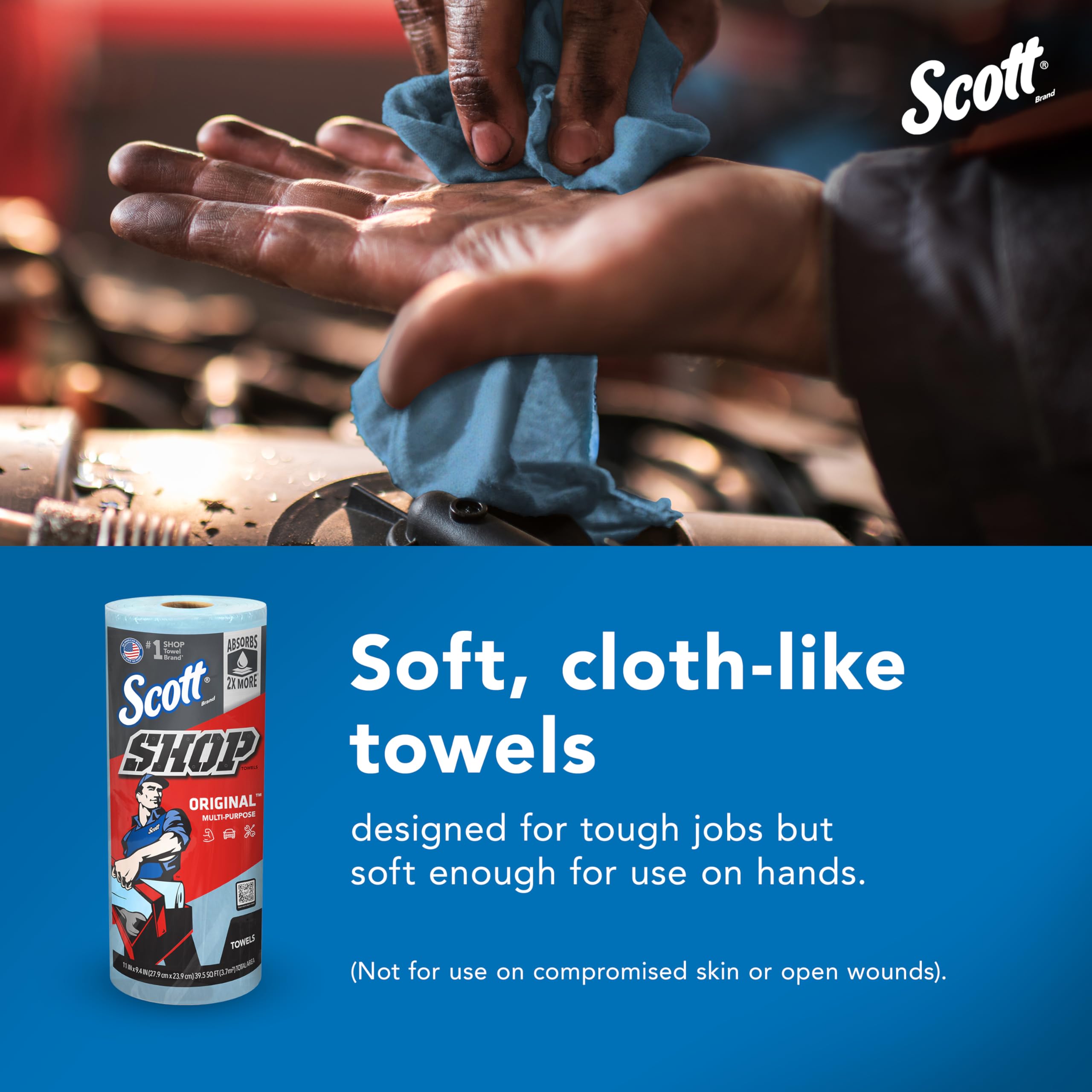 Scott Shop Towels Original Blue | Cloth-Like Towels

