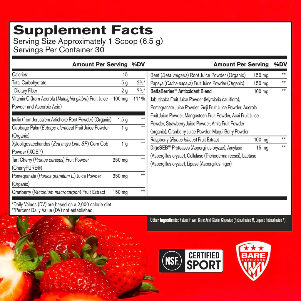 BARE PERFORMANCE NUTRITION Strong Reds Superfood Powder


