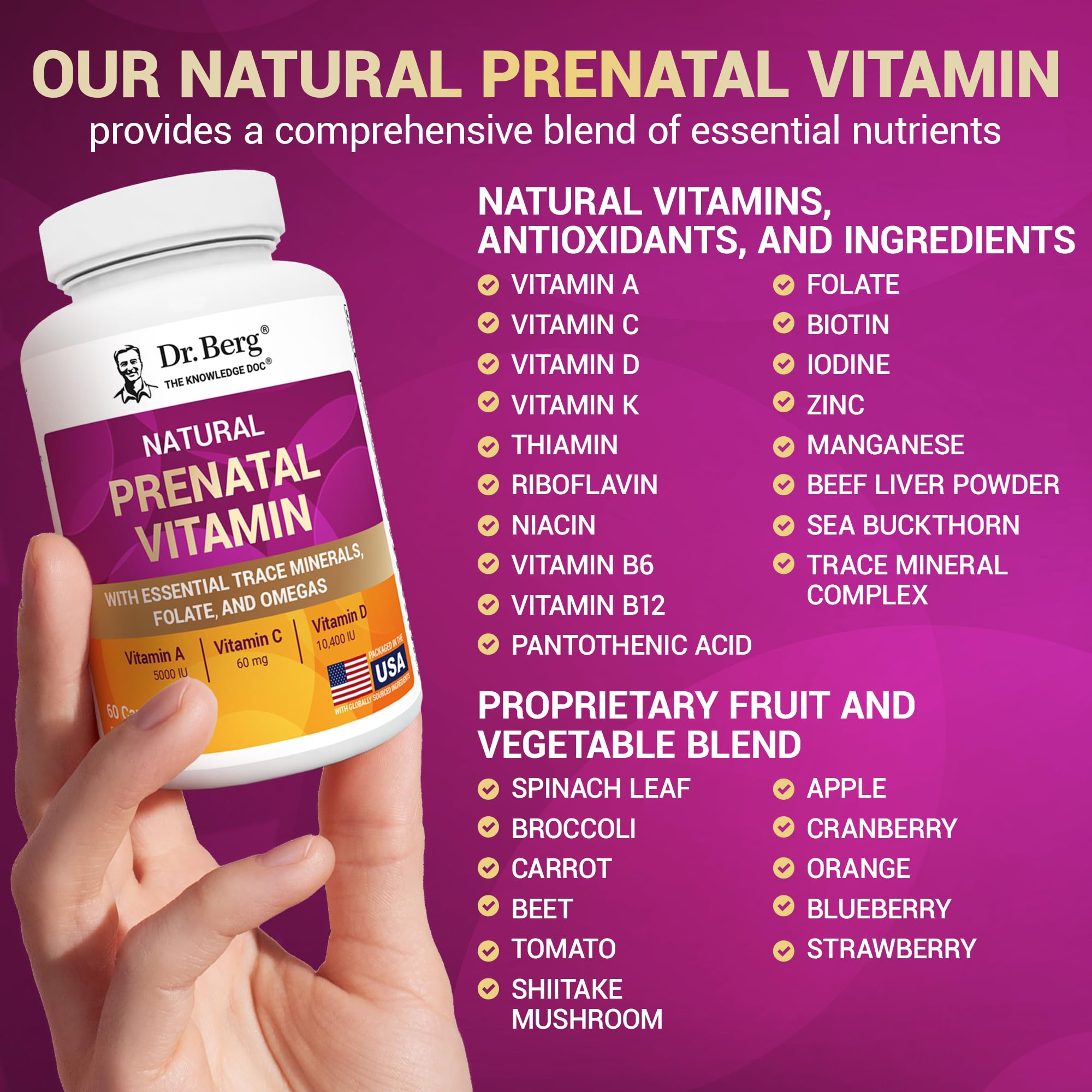 Dr. Berg Prenatal Multivitamin for Women | Pregnancy Support


