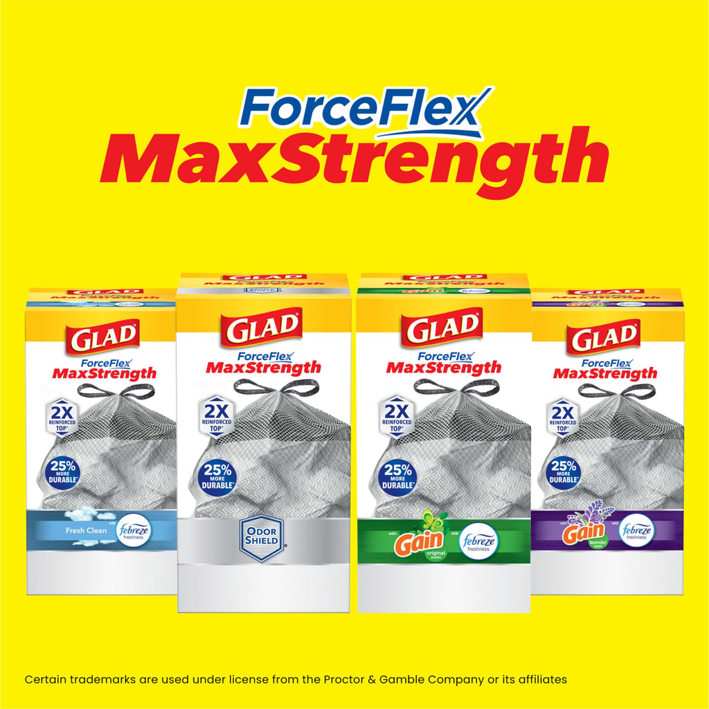 Glad ForceFlex MaxStrength Kitchen Trash Bags Durable

