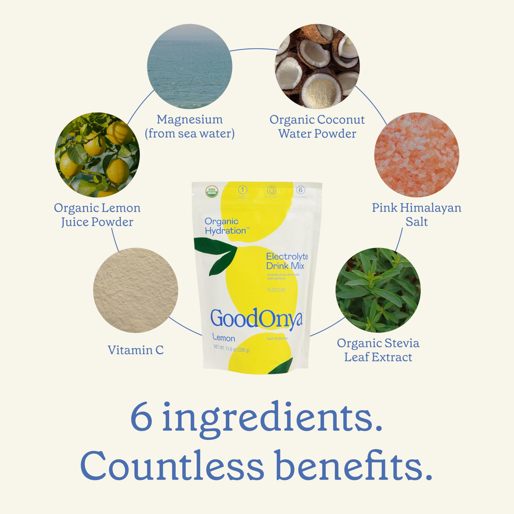 GoodOnya Organic Hydration Electrolyte Drink Mix - Lemonade

