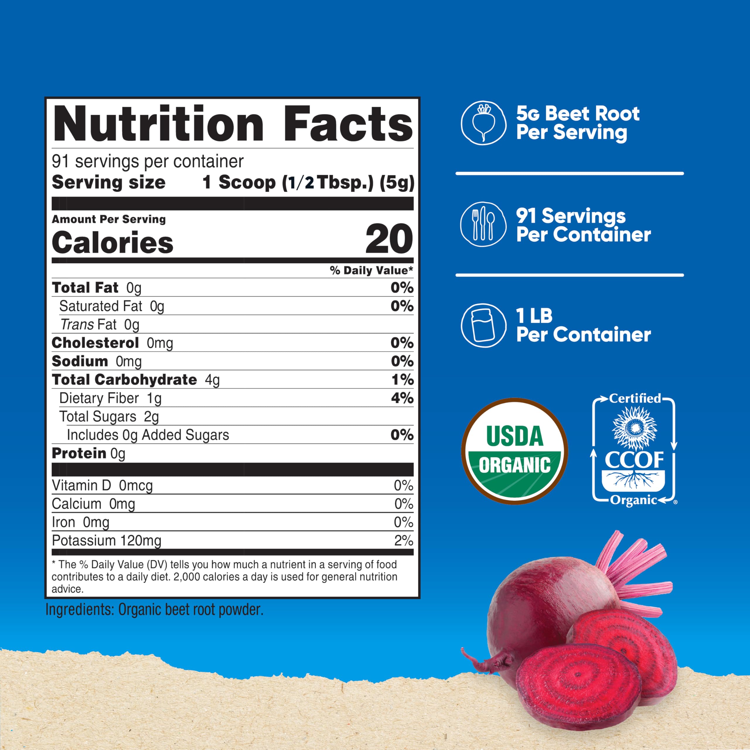 Nutricost Organic Beet Root Powder - Vegan, USDA Organic


