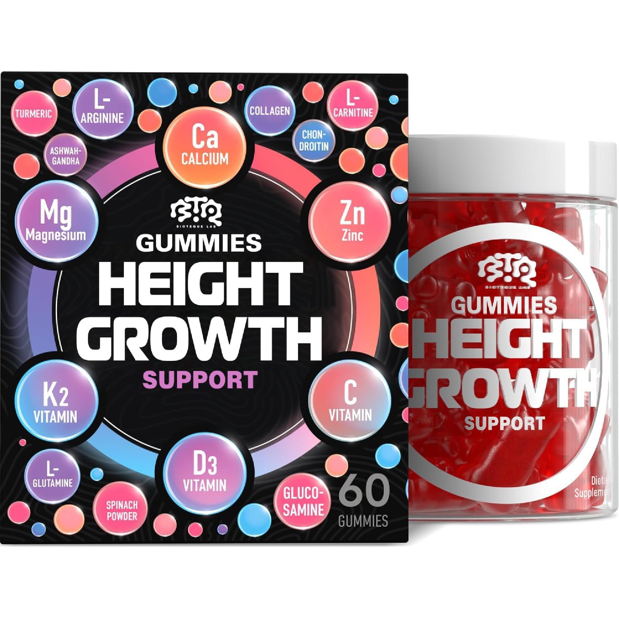 Bioteque Labs Height Growth Gummies – Vitamin & Mineral Supplement