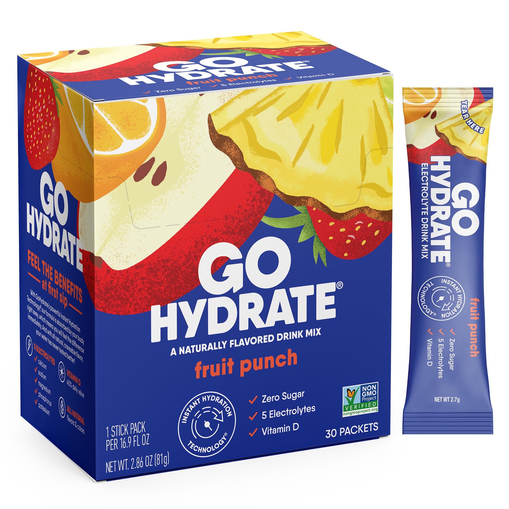 GoHydrate Electrolyte Powder - Low Sodium Sugar Free Hydration
