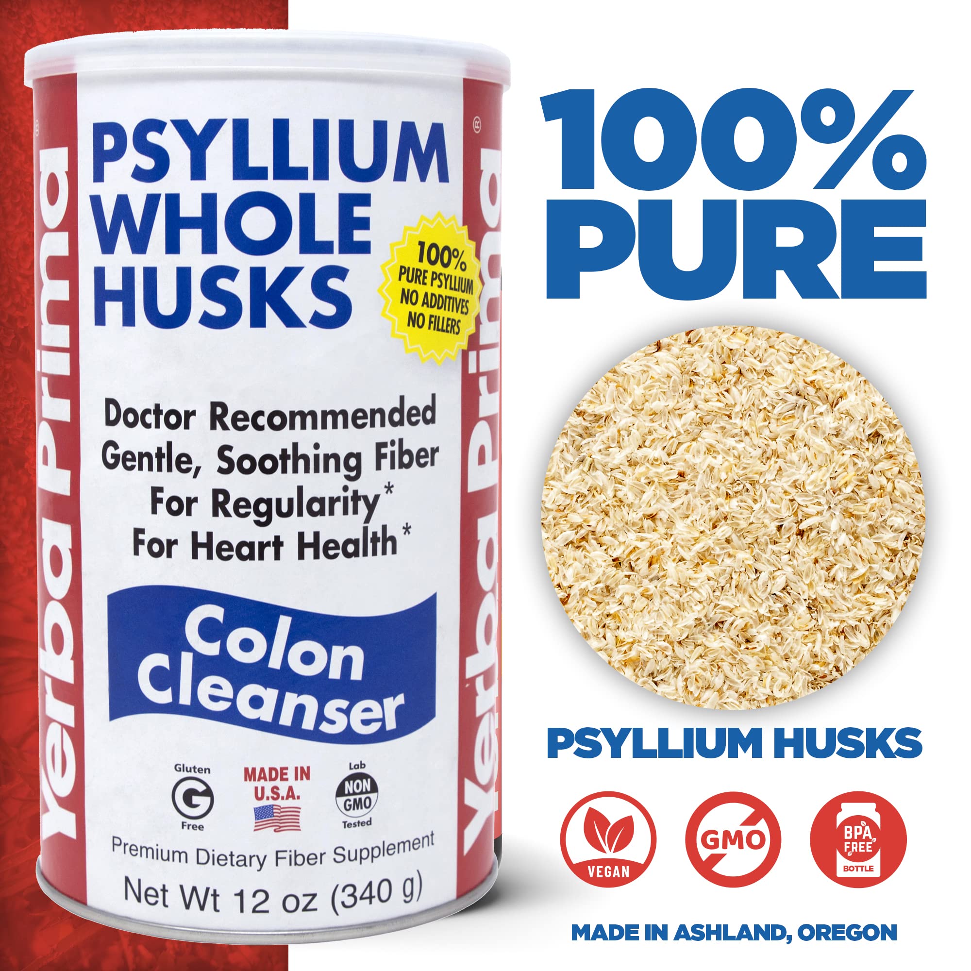 Yerba Prima Psyllium Fiber Dietary Fiber Colon Cleanser

