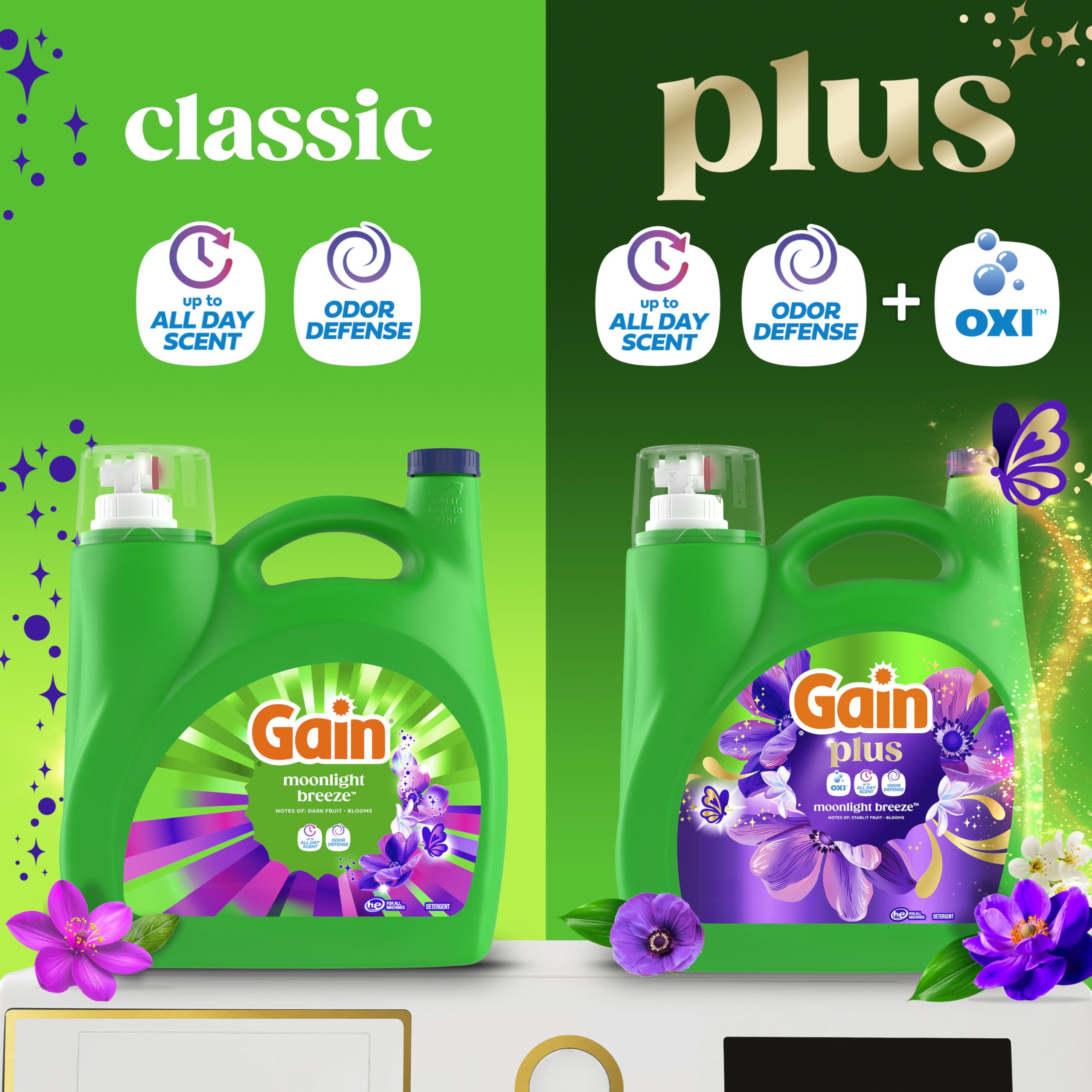 Gain Plus Liquid Laundry Detergent with Oxi - All Machines


