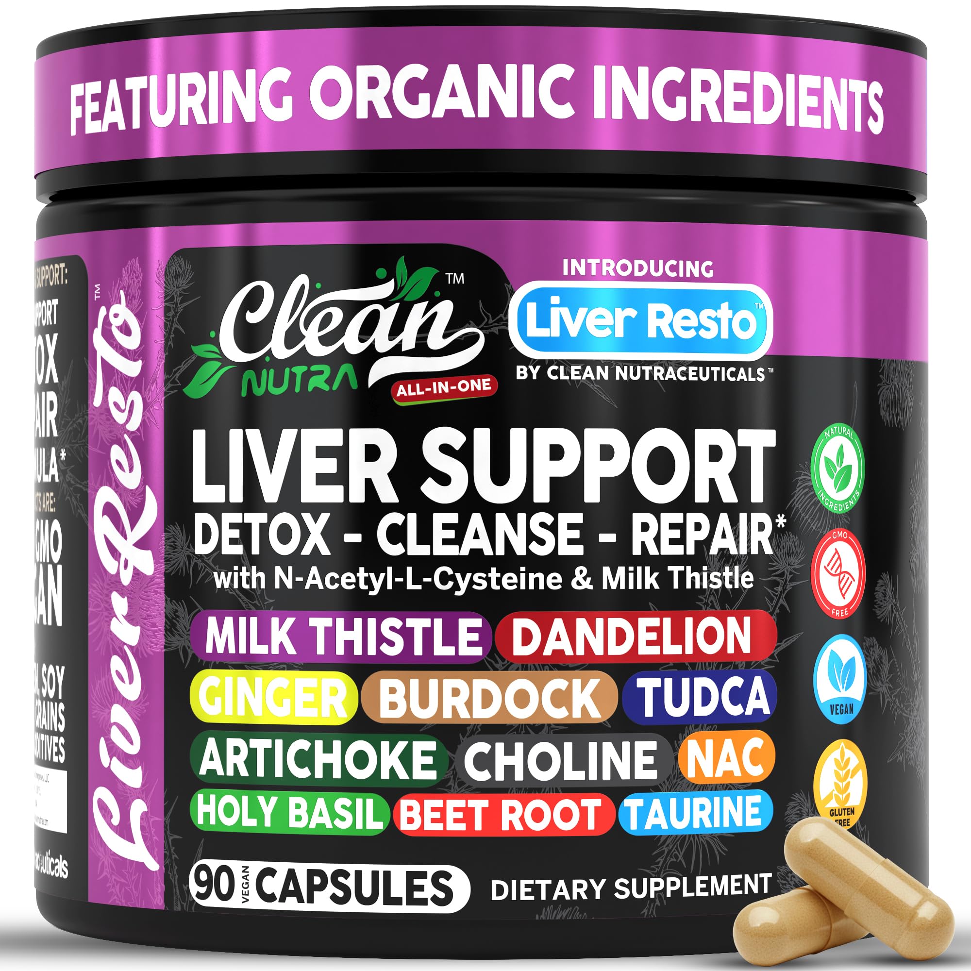 Liver Cleanse Detox & Repair by Clean Nutraceuticals

