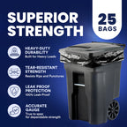 Plasticplace Trash Bags 95-96 Gallon Heavy-Duty 1.5 Mil

