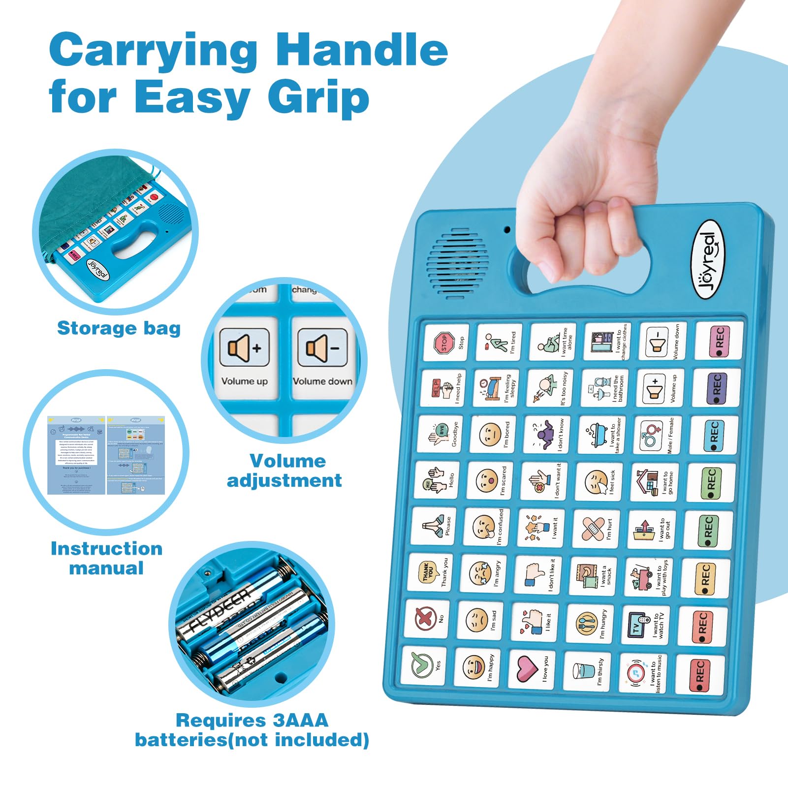 Joyreal AAC Device for Autism - 8-Button Tablet


