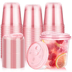 KesaPlan Disposable PET Cups with Sip Lids
